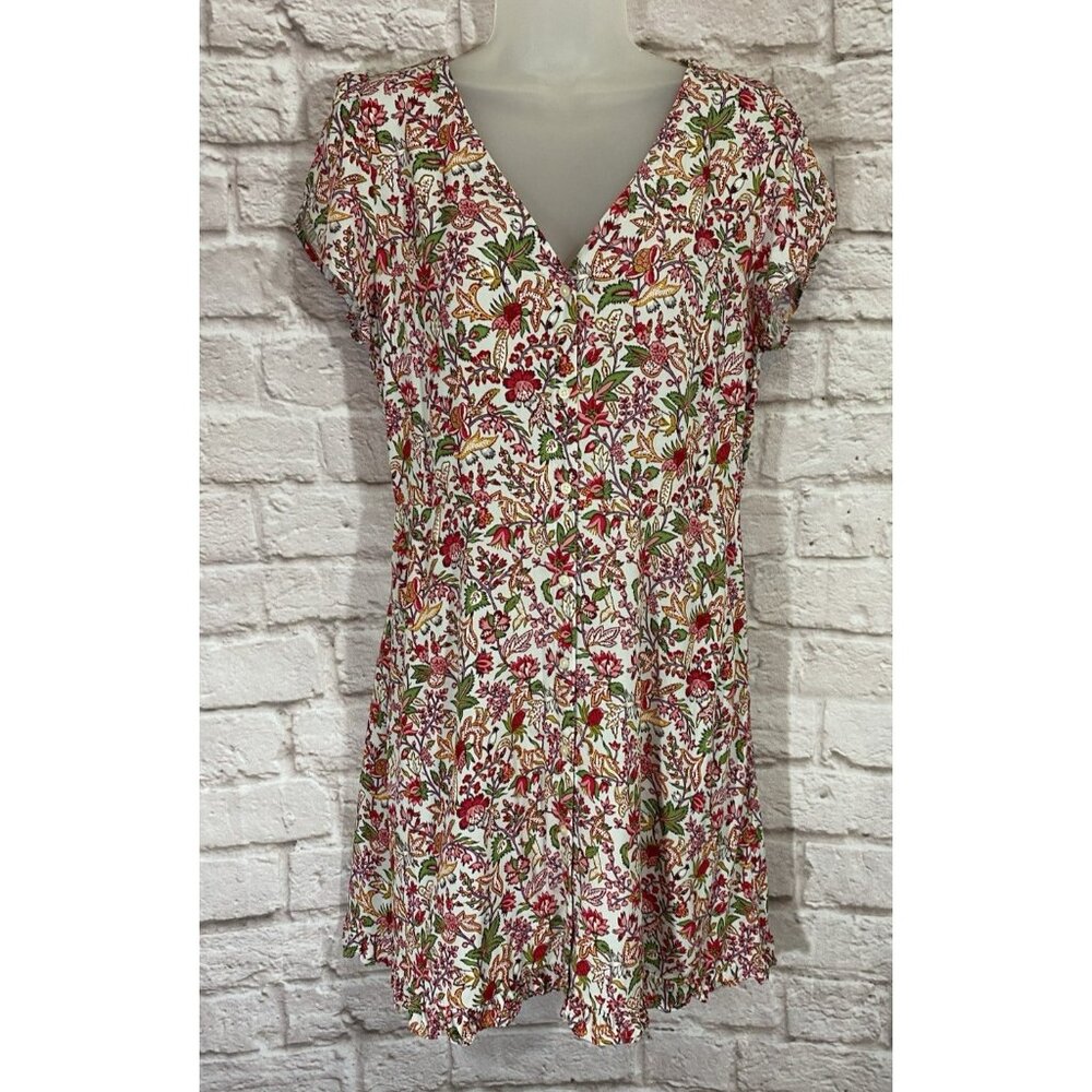 LOFT Ruffle‎ Dress 10 Floral Boho Dainty Coquette Feminine Cottagecore Fairy 12
